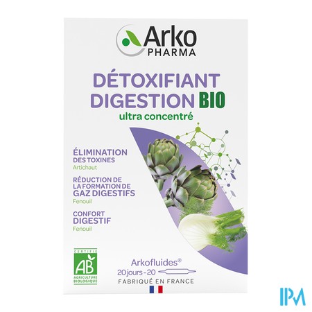 produit ARKOFLUIDE ARTICH FENOUIL BTE 20 AMP 10ML