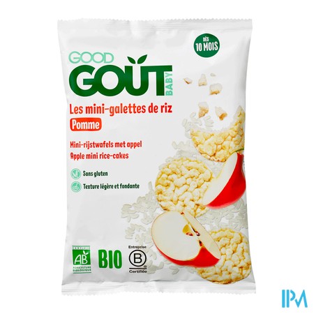 vignette GOODGOUT MINI-GALET RIZ POMME 40G