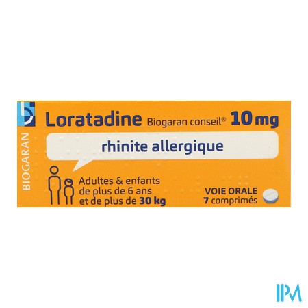 vignette LORATADINE 10MG BIOG CONS CPR 7