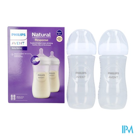 vignette AVENT BIB NAT RESPONSE 330ML X2