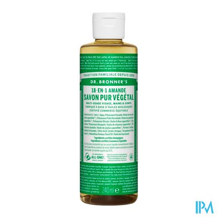 vignette DR BRONNERS SAV LIQ AMANDE 240ML