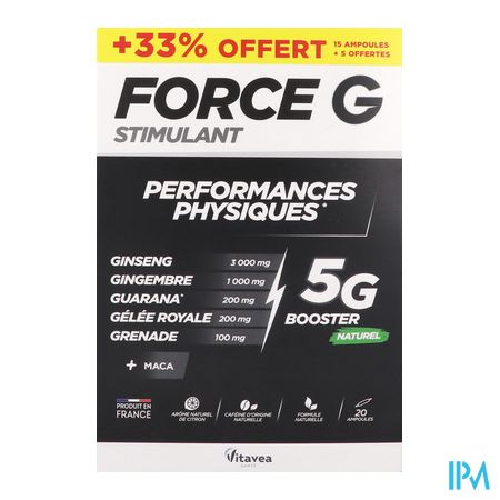 produit VITAVEA FORCE G STIMULANT NATUREL 20 AMP