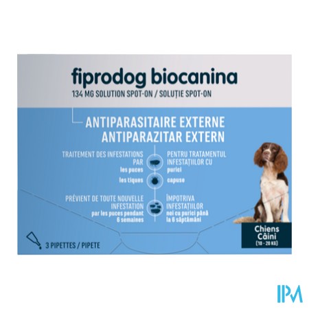 vignette BIOCANINA FIPRODOG COMBO CHIEN MOYEN 3PIP
