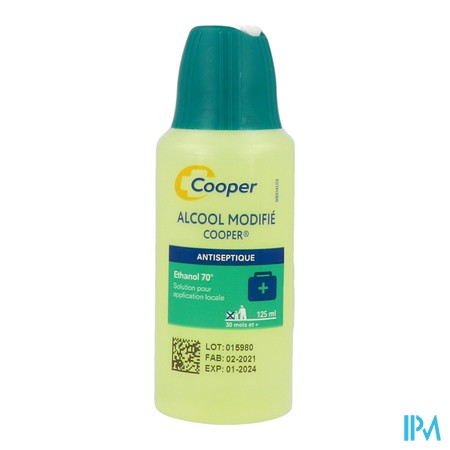 vignette ALCOOL MODIFIE 70 125ML COOPER