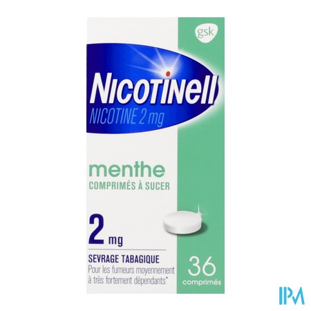 vignette NICOTINELL 2MG CPR SUCER MENTHE 36