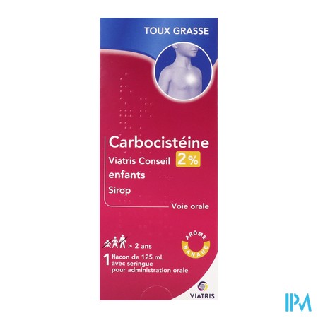 produit CARBOCISTEINE 2% E MYL SP 125ML