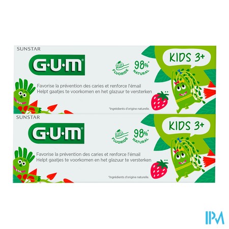 produit GUM DENTIF KIDS2-6ANS FRAIS 50MLX2