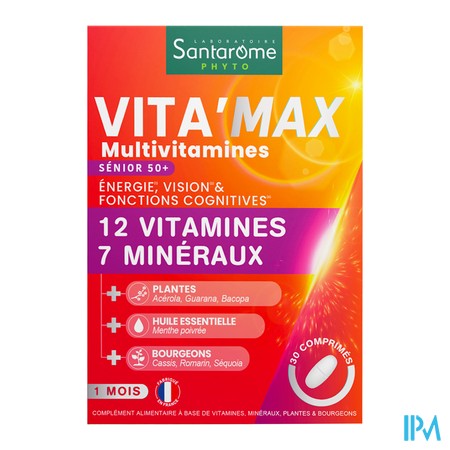 vignette SANTAROME VITA'MAX MULTIVIT SEN CPR BT30