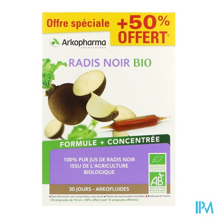 produit ARKOFLUIDE RADIS NOI B A10ML20