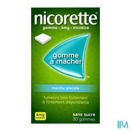 produit NICORETTE 4MG GOM MEN GLAC  30
