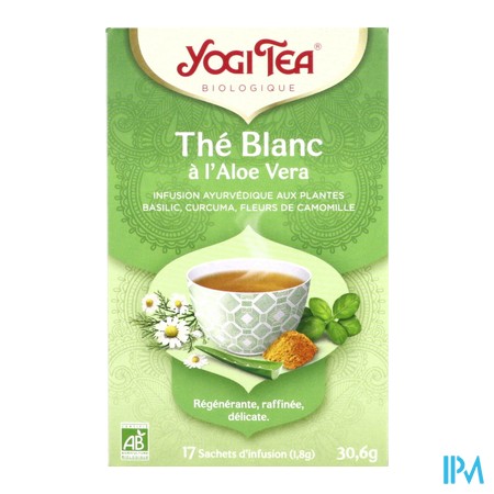 vignette YOGI TEA THE BLANC A L'ALOE VERA 30,6G