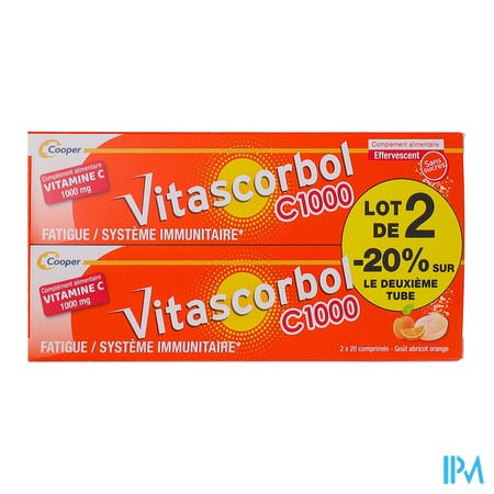 vignette VITASCORBOL C1000 20CPR LOT DE 2 ND