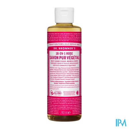 vignette DR BRONNERS SAV LIQ ROSE 240ML
