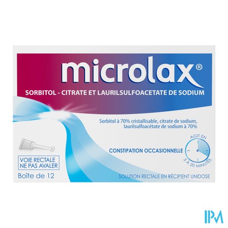 vignette MICROLAX SOL RECTALE UNIDOSE 12