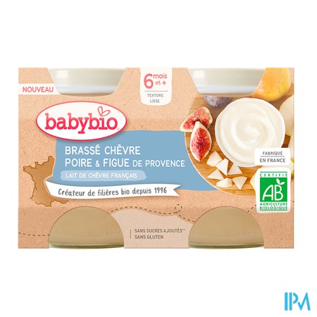 vignette BABYBIO BRASSE CHEVRE POIRE FIGUE 2X130G