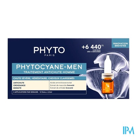 vignette PHYTOCYANE TRAIT A-CHUTE HOMME 12X3,5ML