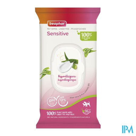 produit BEAPHAR LINGETTES VEG SENSITIVE X30