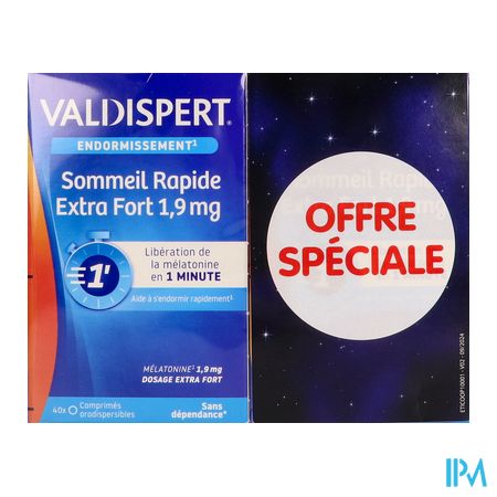 vignette VALDISPERT MELATONINE 1,9MG LOT 2