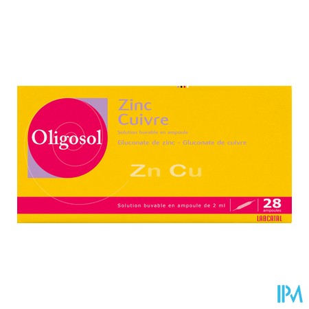 vignette OLIGOSOL ZN-CU AMP 2ML 28