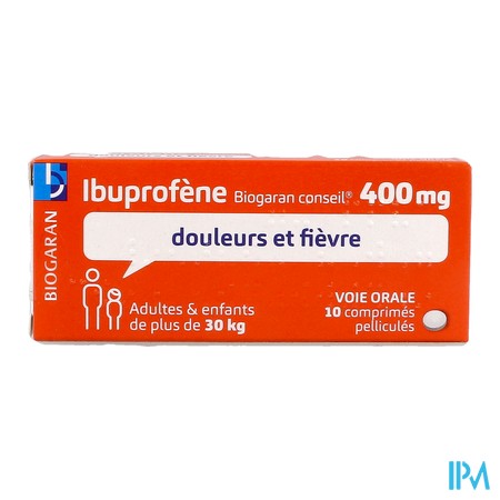 vignette IBUPROFENE 400MG BIOG CONS CPR 10