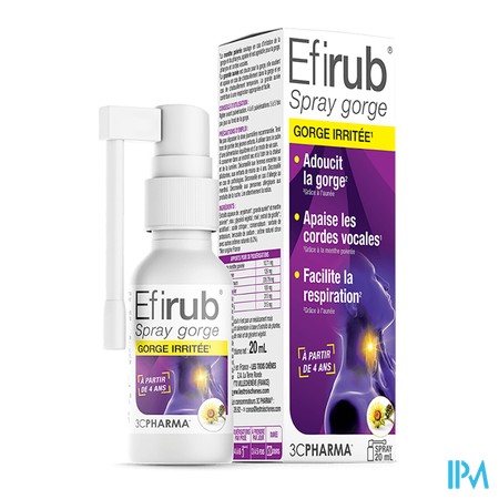 vignette 3C PHARMA EFIRUB SPRAY COLLUTOIRE 20ML