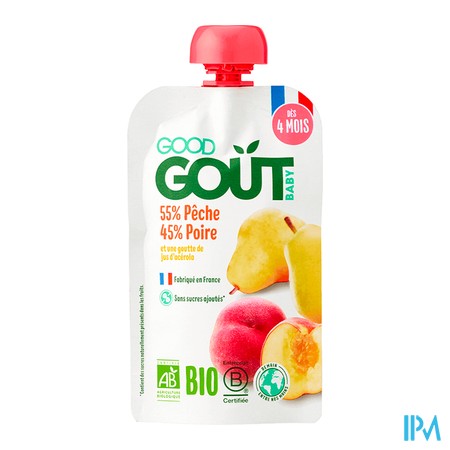 vignette GOOD GOUT POIRE PECHE 120G