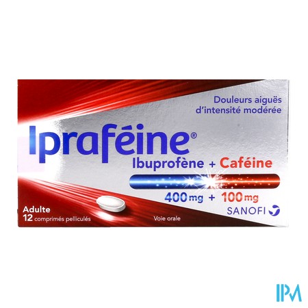 vignette IPRAFEINE 400MG/100MG CPR 12