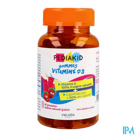 vignette PEDIAKID GOM VIT D3 FRAISE 60