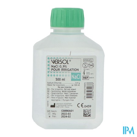 vignette VERSOL SODIUM CHL 0,9% FL500 DM
