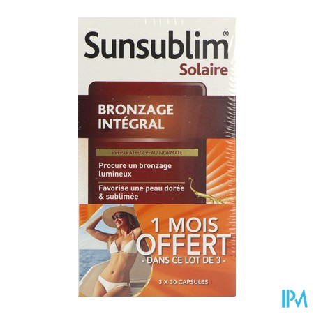 vignette SUNSUBLIM INTEGRAL CAPS30X3