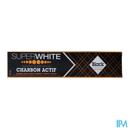vignette SUPERWHITE BLACK ED CHARBON ACTIF 75ML