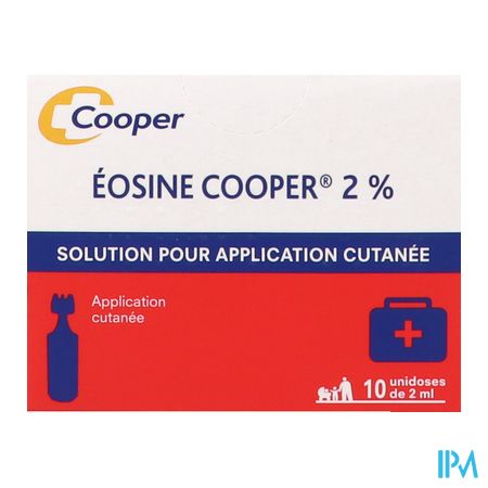 vignette EOSINE AQUEUSE 2% COOPER 2ML 10