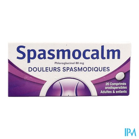 vignette SPASMOCALM 80MG CPR ORODISP 20