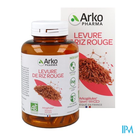 produit ARKOGELULES LEVURE DE RIZ RGE BIO 120 GEL