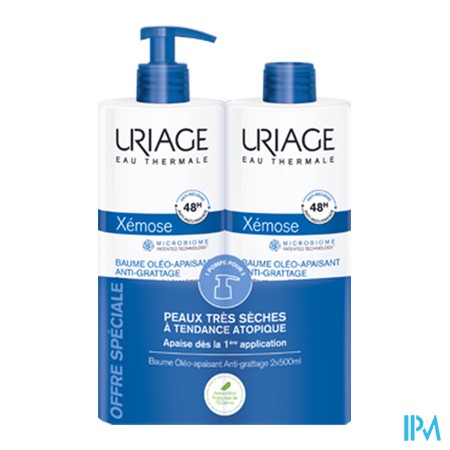 produit URIAGE XEMOSE DUO BAUM OLEO-APAIS 2X500ML
