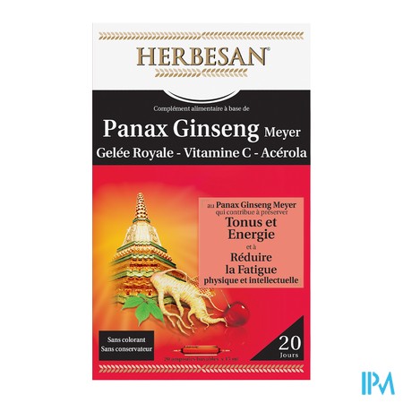 produit HERBESAN GINSENG GELEE ROY AMP20