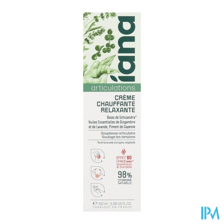 vignette IANA CREME CHAUFFANTE RELAXANTE 100ML