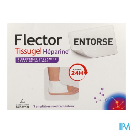 produit FLECTOR ENTORSE TISSUGEL HEPARINE BT3