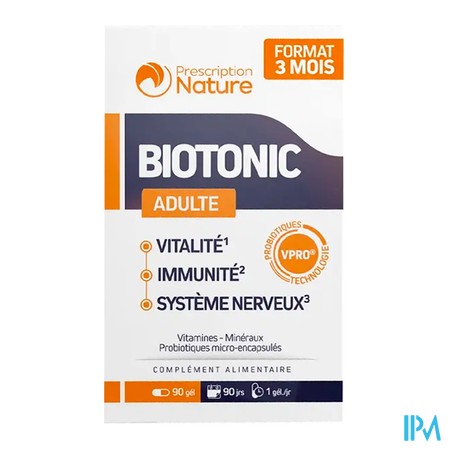 vignette PHARMA NAT BIOTONIC ADULTE GELU90