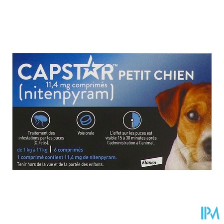 vignette CAPSTAR 11,4MG PETIT CHIEN BT6