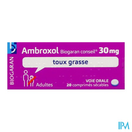 vignette AMBROXOL BIOG 30MG CPR SEC  20