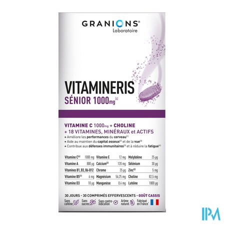 vignette GRANIONS VITAMINERIS SENIOR 1000MG CPR28
