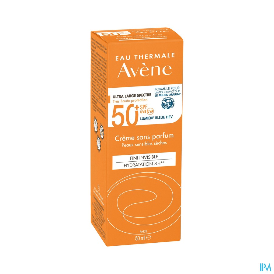 vignette AVENE SOL SPF50+ CREME S/PARF 50ML