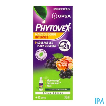 vignette PHYTOVEX SPR MAUX DE GORGE INT 30ML