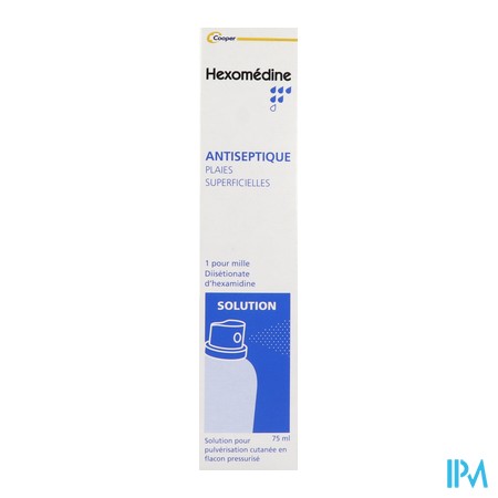 vignette HEXOMEDINE SOL 1PMIL PULV 75ML