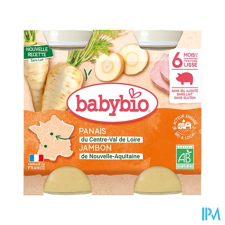 vignette BABYBIO MENU PANAIS/JAMB 2X200G