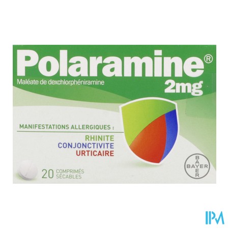 produit POLARAMINE 2MG CPR SECABLE 20