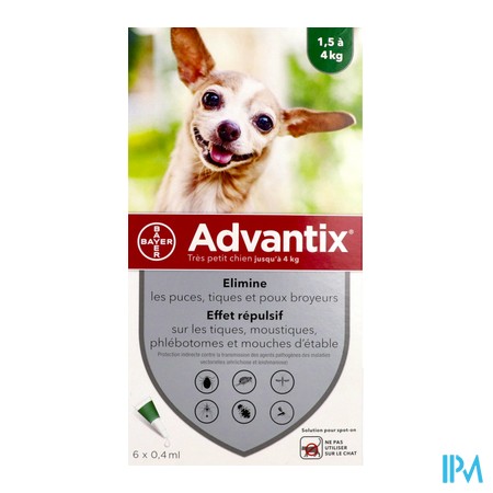 vignette ADVANTIX TR/PETI CHIE PIP0,4ML6
