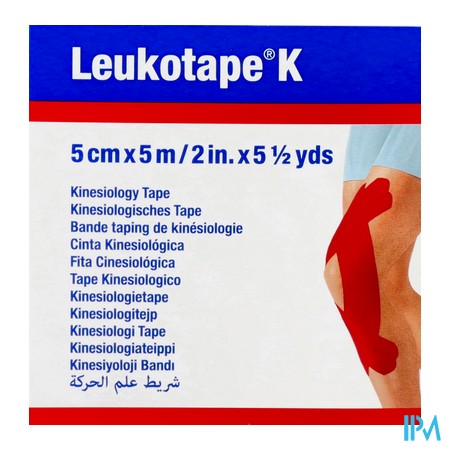 vignette BDE LEUKOTAPE K ROUGE 5CMX5M
