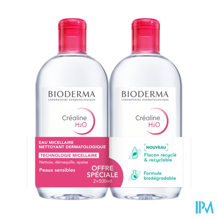vignette BIODERMA CREALINE H2O S/PARFUM 500+500ML